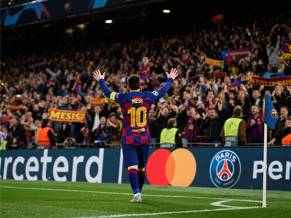 巴萨逆袭巴黎，球迷狂喊梅西归来